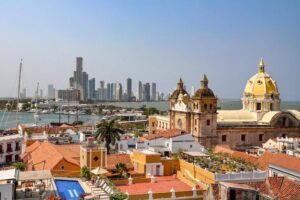 views of Cartagena de indias muralla and Bocagrande