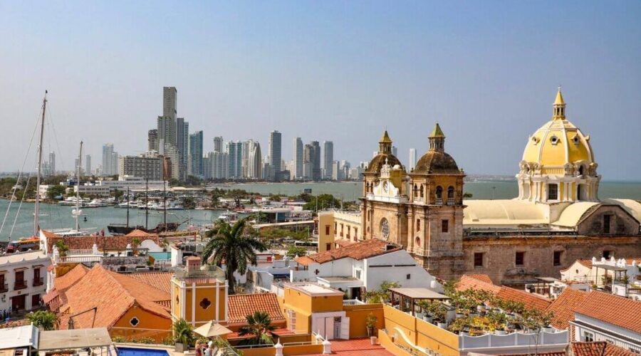 views of Cartagena de indias muralla and Bocagrande