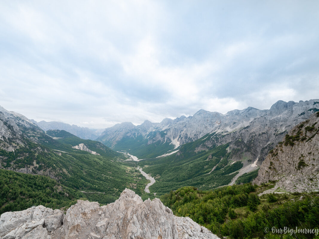 Valbona to Theth hike views from the top