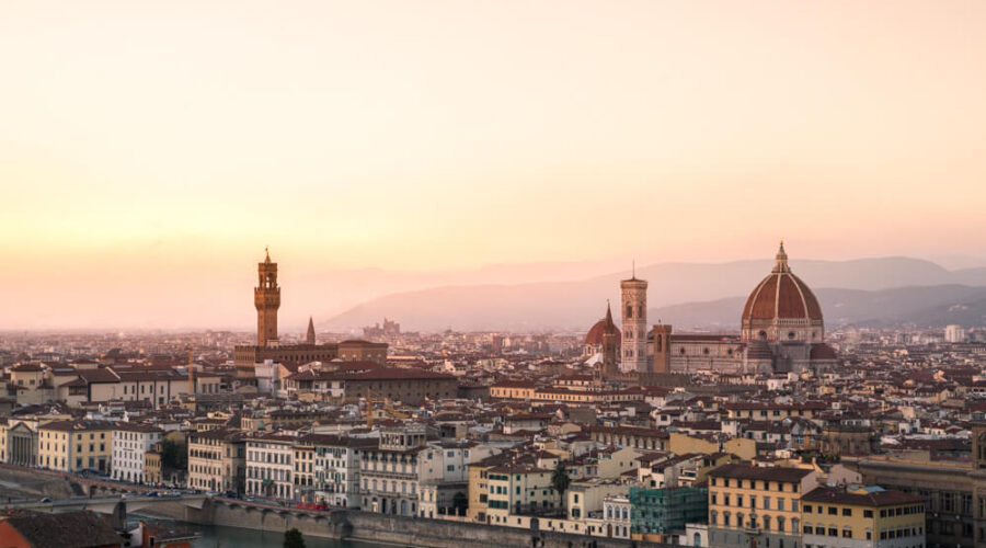 Florence skyline at sunset