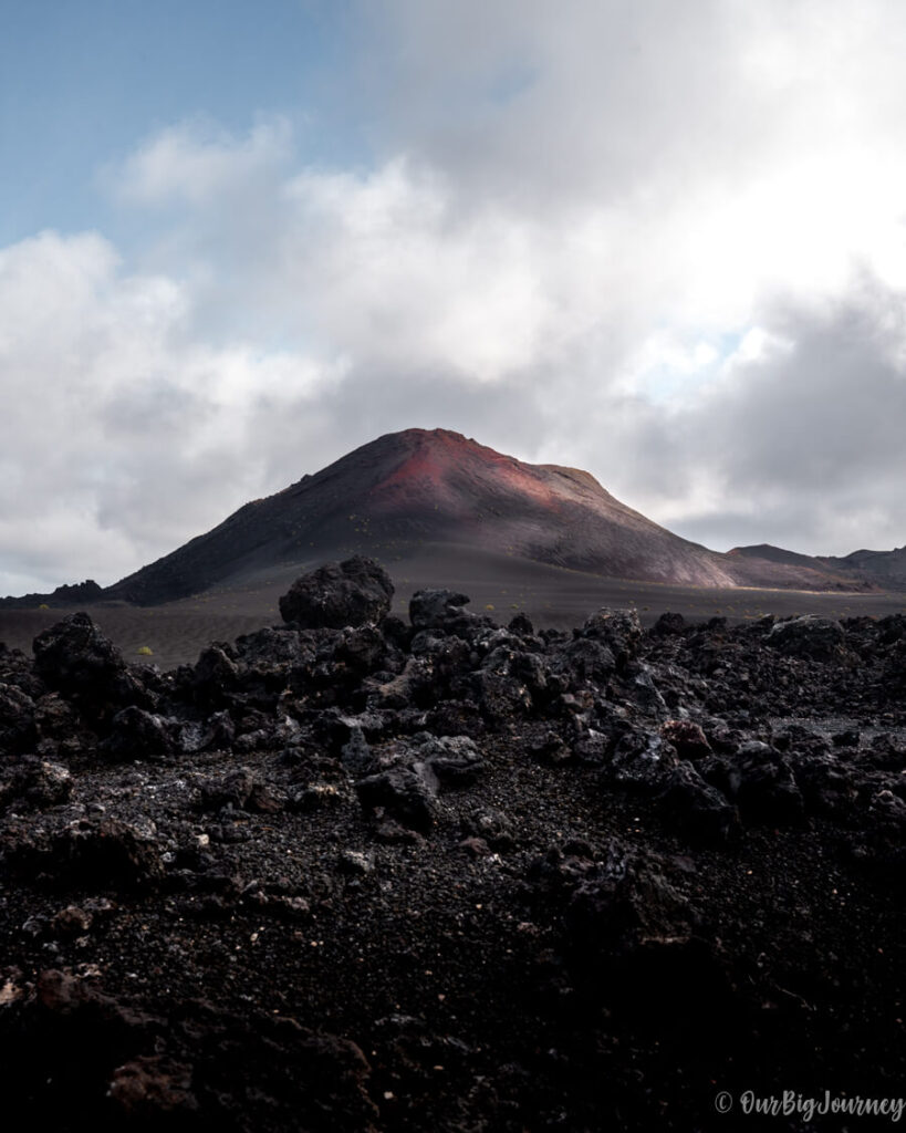 A volcano in Timanfaya National Park