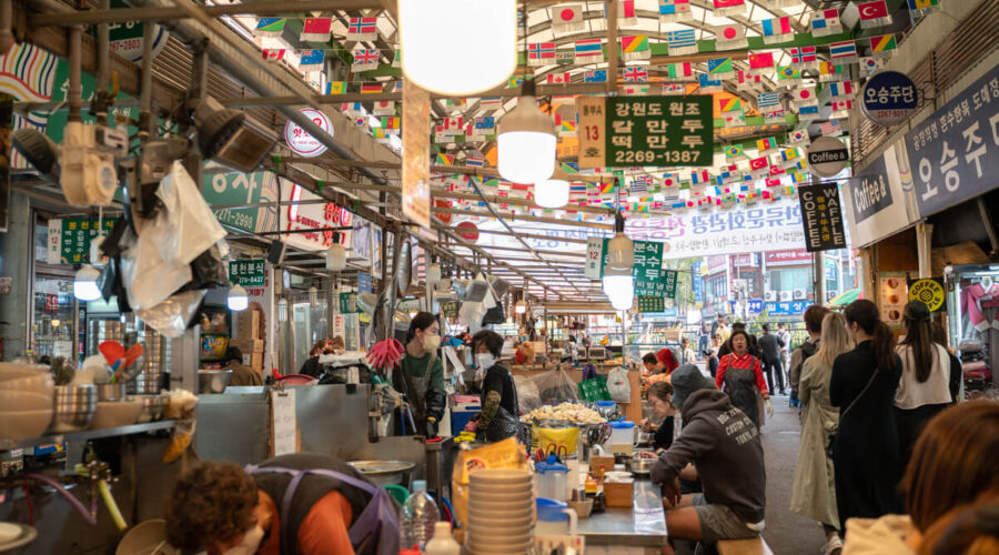 Gwangjang Market in Seoul, South Korea